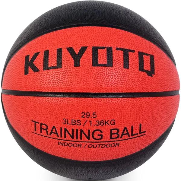 KUYOTQ 3lbs Weighted Heavy Basketball Training Equipment Size 7 29.5" Basketball PU Leather Outdoor Indoor Basketball Men Women Youth Improving Ball