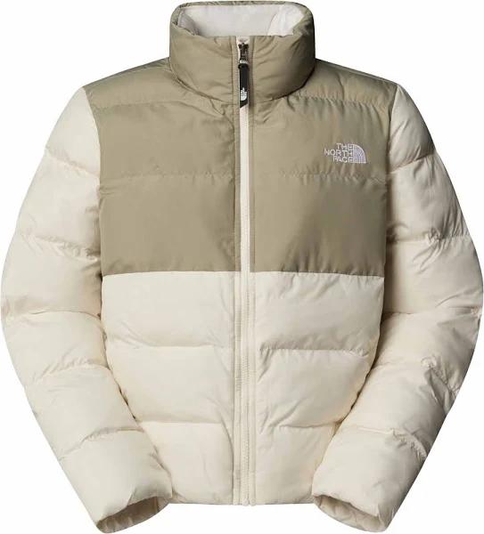 The North Face Saikuru Cropped Puffer Jacket in Off White