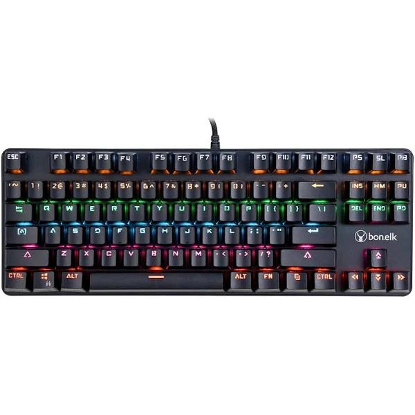 Bonelk Gaming Mechanical Compact Wired RGB LED Keyboard (Black)