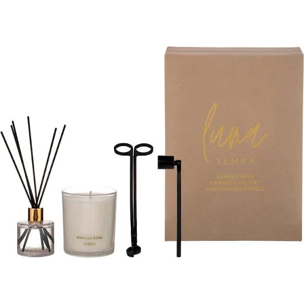 Tempa Luna Vanilla Bean Diffuser & Candle Complete Gift Set