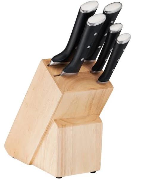 Tefal - Ice Force Stainless Steel 6pc Knife Block Set