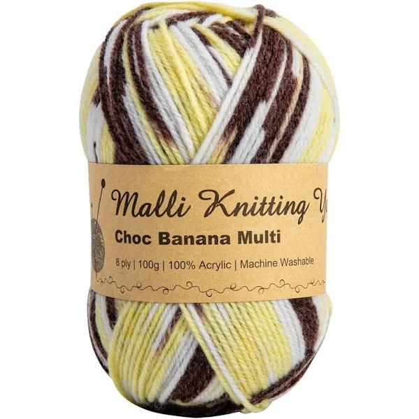 Malli Knitting Yarn Choc Banana Multi Colour 100g