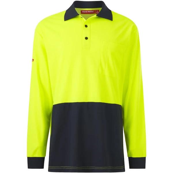 Mens Long Sleeve Hi Vis Polo