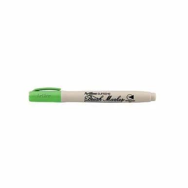 Artline #108147 Supreme Brush Marker Yellow Green Box of 12