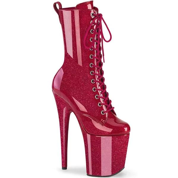 Pleaser Flamingo-1040GP Ankle Boots | Buy Now at Shoefreaks.ca Fuchsia Glitter Patent/M / 6