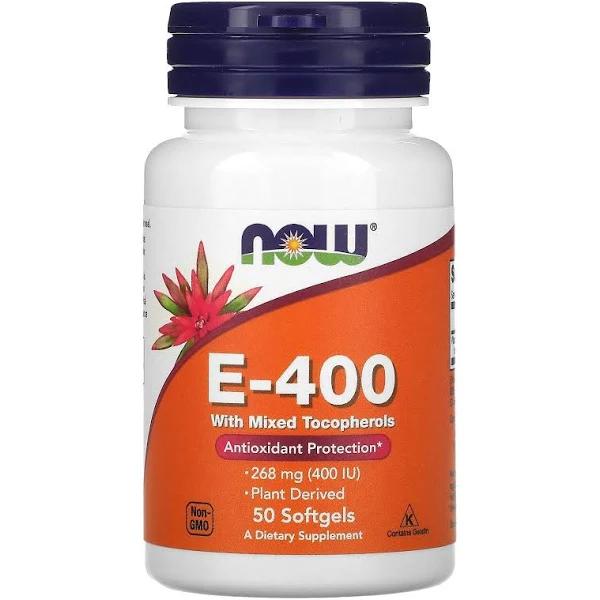 Now Foods Vitamin E-400 IU Mixed Tocopherols 50 Softgels