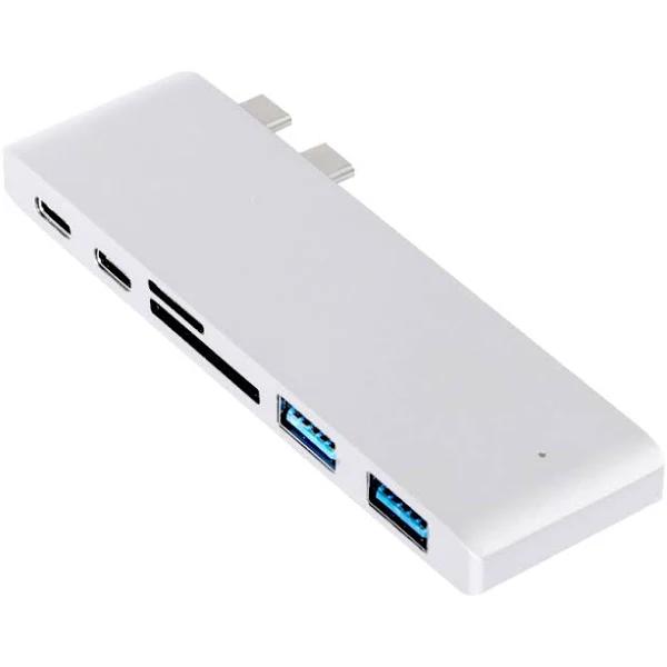 USB 3.0 Type-C Hub 6 Port Powered Adapter High Speed Splitter For MacBook Pro