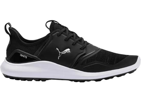 Puma Ignite NXT Lace Men 's Waterproof Golf Shoes - Black/Silver/White - Size: 9 M