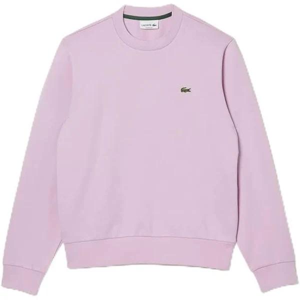 Lacoste Men's Classic Fit Crew Neck Fleece Sweatshirt Pink Size M