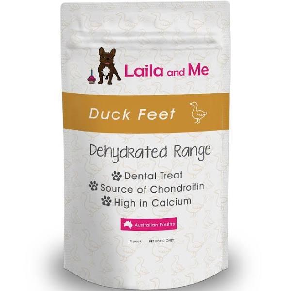 Laila & Me Dehydrated Australian Duck Feet Crunchy Dog Treats 12 Pack