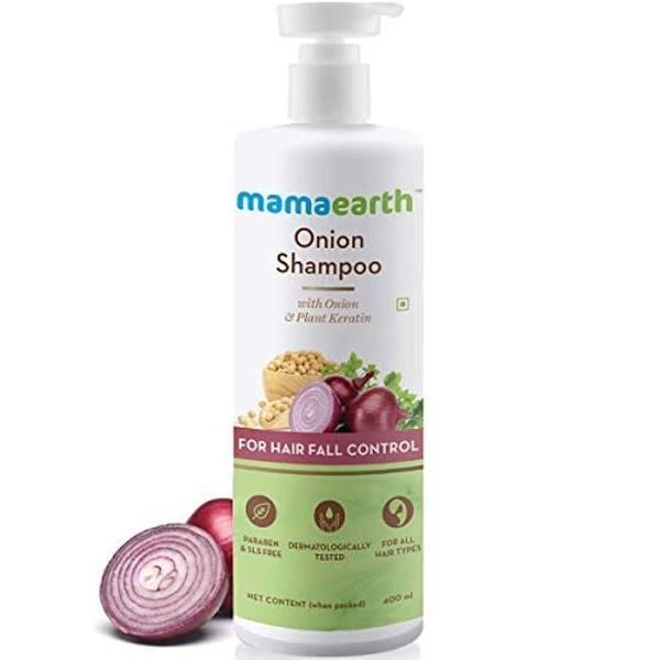 Mamaearth Onion Shampoo For Hair Growth & Hair Fall Control with Onion & Plant Keratin