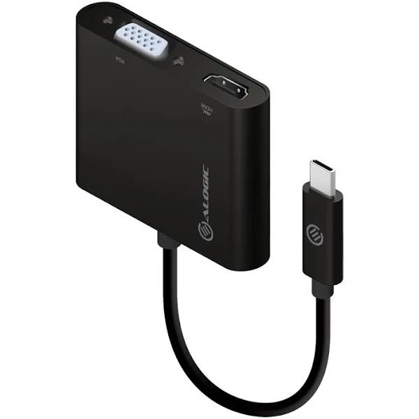 Alogic 2-in-1 USB-C to HDMI VGA Adapter - Male to 2-Female