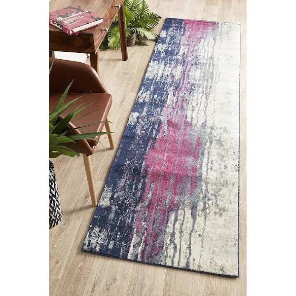 Evoke Bedrock Stone Transitional Runner Rug 400X80CM