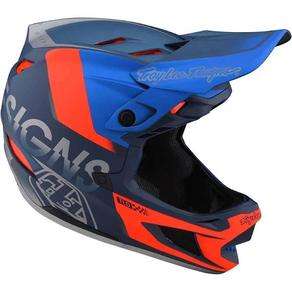 Troy Lee Designs D4 Composite Helmet - Qualifier Slate / Red XL