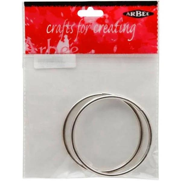 Arbee Metal Ring 75mm Silver Pack of 2