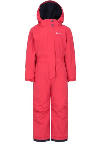 Girls Mountain Warehouse Cloud All in One Waterproof Snowsuit - Red