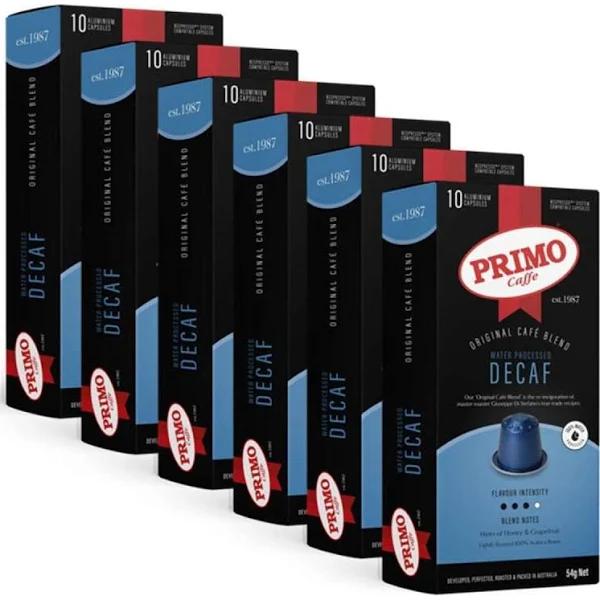 6x10pc Primo Caffe Decaf 54g Coffee Capsules/Pod C