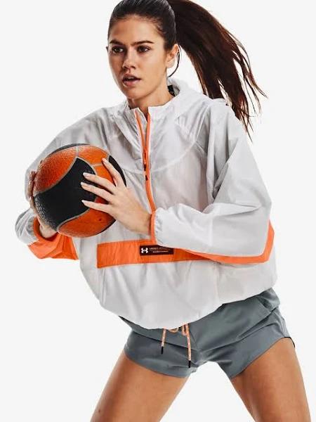 Under Armour Womens UA Rush Woven Anorak White M