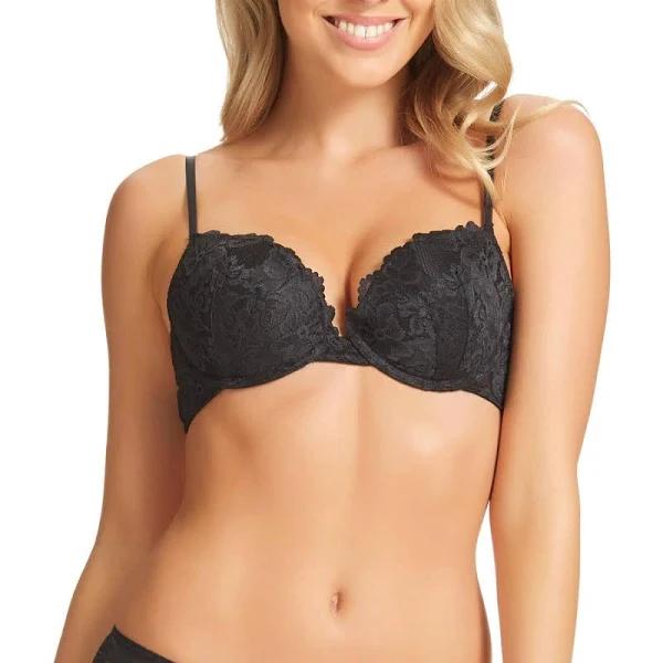 Kayser Brazilian Push Up Bra, 10C / Black