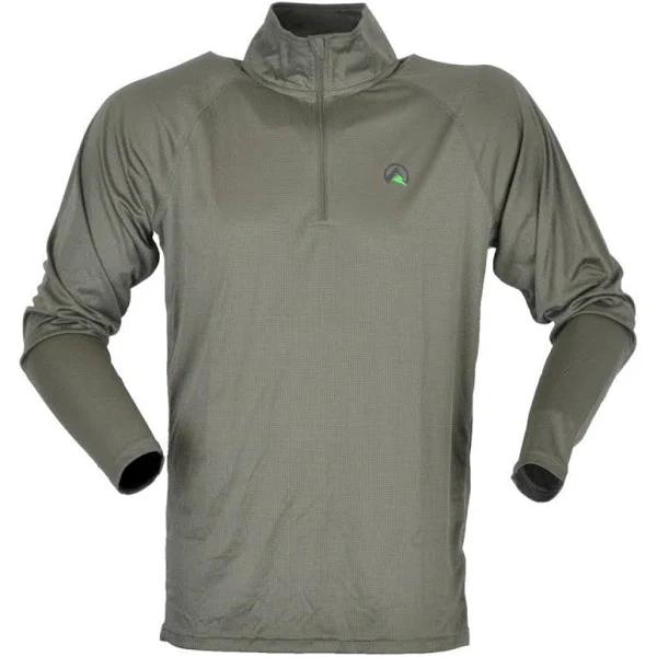 Ridgeline Mens Performance Quarter Zip Top, Forest / 2XL