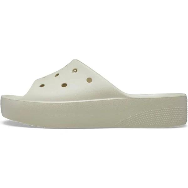 Crocs Classic Platform Slide Flip Flops White Women - 33-34