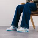 New Balance Unisex 550 White/Blue Haze/Rain Cloud - Size 4