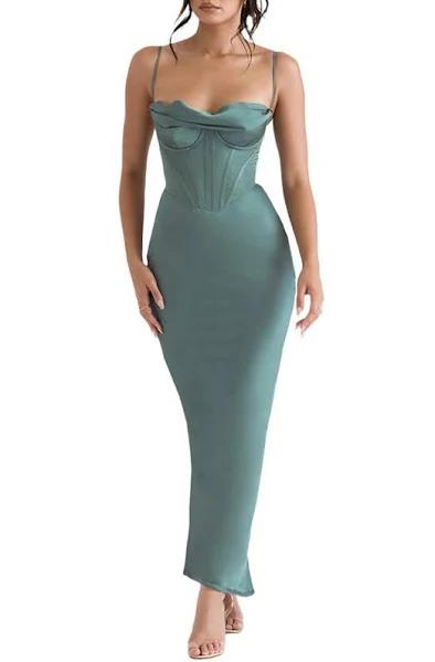 House of CB Charmaine Corset Dress Pine