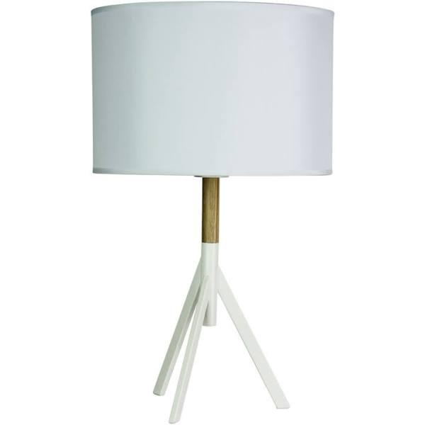 Micky Retro Metal Table Lamp with Shade, White