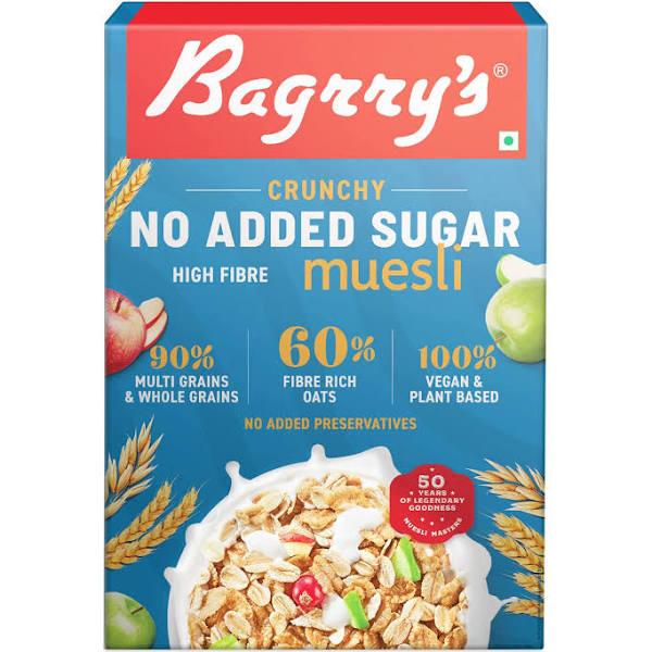 Bagrry's No Added Sugar Crunchy Muesli , 500g