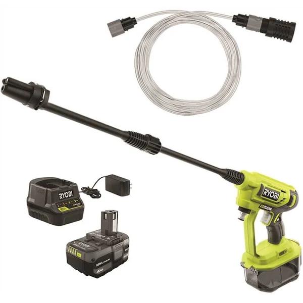 Ryobi RY120352K One+ 18-Volt 320 PSI 0.8 GPM Cold Water Cordless Power Cleaner - 4.0 AH Battery and Charger Included