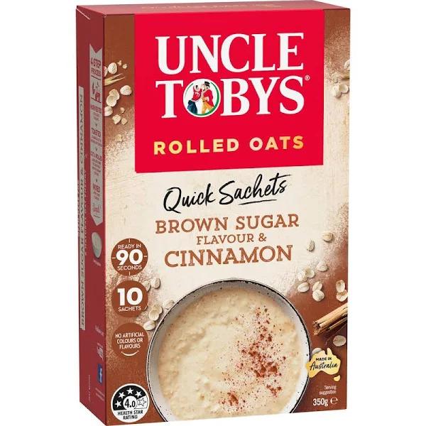 Uncle Tobys Oats Quick Sachets Brown Sugar & Cinnamon