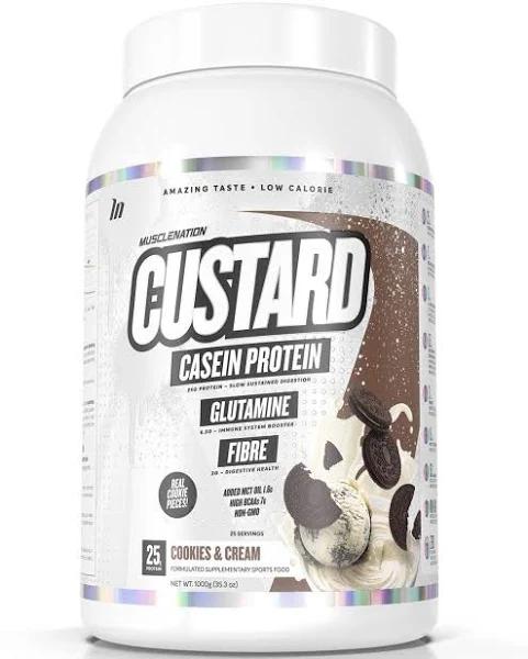 Muscle Nation Custard Casein Protein Cookies & Cream