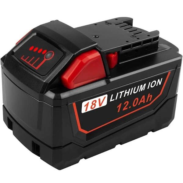 Tavice 12Ah Compatible 18V Battery For Milwaukee M18 Li-ion Extended Battery 48-11-1850 48-11-1860 Replacement