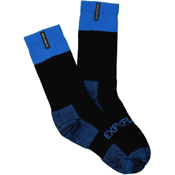 Explorer Tough Work Cotton Crew Socks 2 Pack - Blue