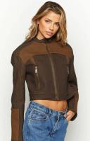 Lioness - Women's Brown Jackets - Nueve Biker Jacket - Size XS at The Iconic