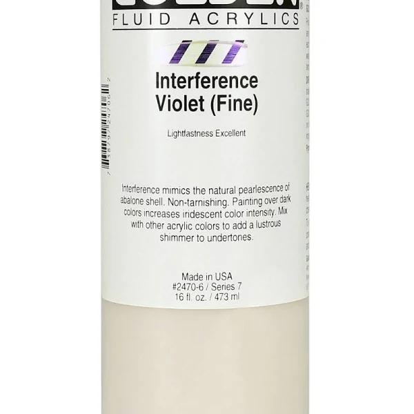 Golden Fluid Acrylic 473ml Interference Violet (Fine)