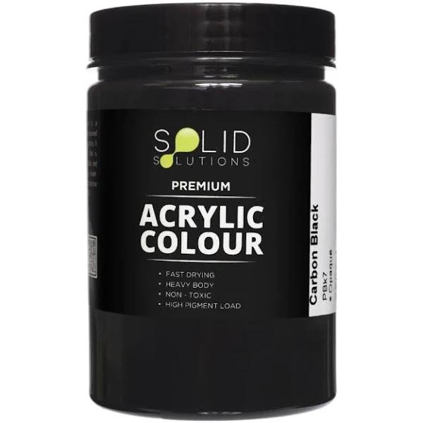 Solid Solutions | Solid Solutions Acrylic Paint | Carbon Black - 250mL | Epoxy Resin | Silicone Rubber