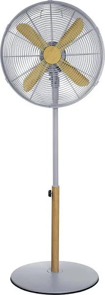 Russell Hobbs RHMPF1601WDG 16" Scandi Electric Pedestal Fan, Tall Standing Fan, 1m To 1.25m Height, 3 Speed Settings, Oscillating Fan & Adjustable