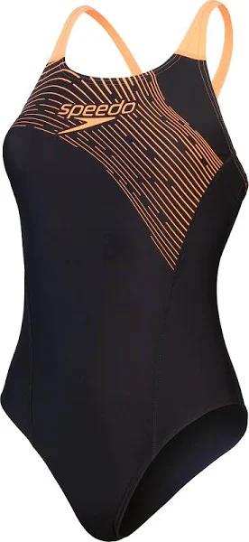 Speedo Medley Logo Swimsuit Black UK 32 Woman 8-1347417527-32