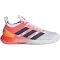 Adidas Women's Adizero Ubersonic 4 Tennis Shoes (White/Blue Rush/Acid Red)