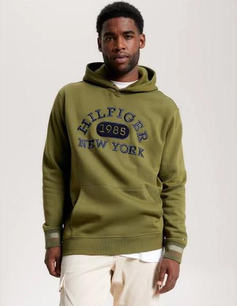 Tommy Hilfiger Big & Tall Monotype Collegiate Hoodie in Green