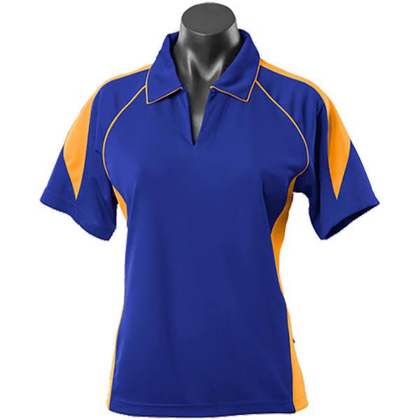 Piper | Ladies Contrast Piping & Panel Sport Polo 26 Plus Size