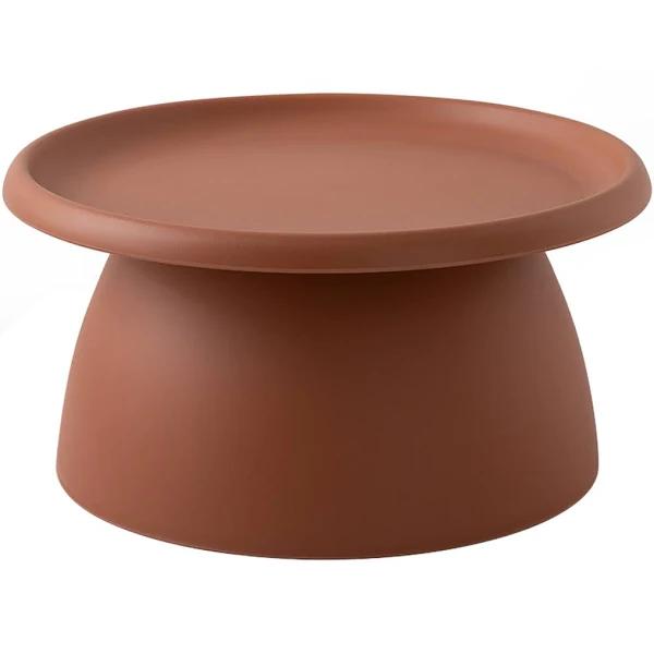 ArtissIn Coffee Table Mushroom Nordic Round Large Side Table 70cm Red