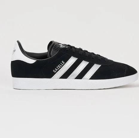 adidas-Gazelle Shoes-Women-Core Black / Silver Metallic / Cloud White-6.5