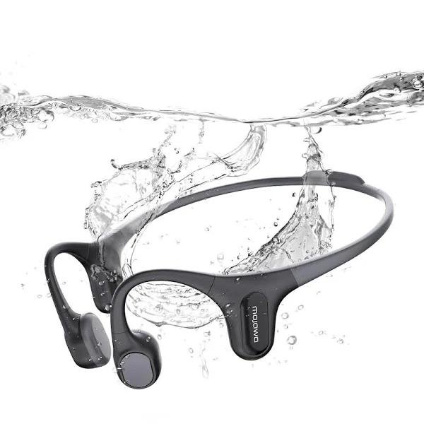 mojawa Run Plus Bone Conduction Headphones, IP68 Waterproof Swimming Headphones, Open Ear Bluetooth Headphones with Mic and 32GB MP3, Wireless