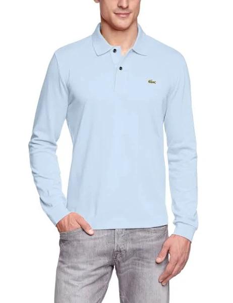 Lacoste Classic Fit Mens Light Blue Polo Shirt Cotton - Size 4XL