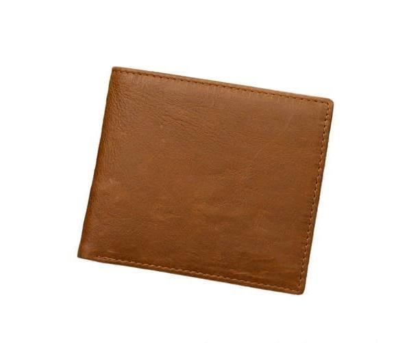 Genuine Leather Mens Purse Bifold Credit Card Wallet RFID Blocking Anti Scan