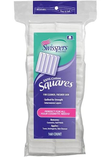 Swisspers 100 % cotton squares quilted 160 count