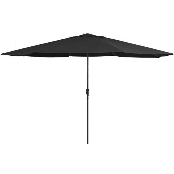 Outdoor Parasol With Metal Pole 400 cm Black vidaXL