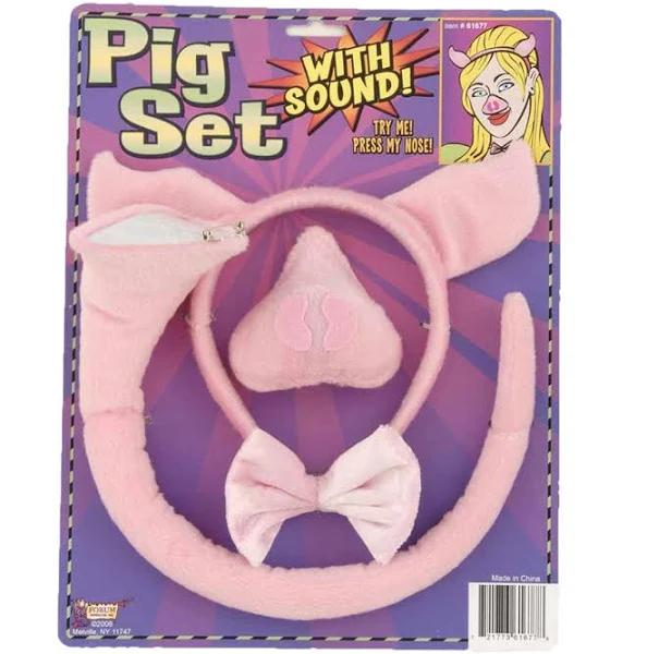 Animal Costume Set with Sound - Pig